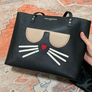 Karl Lagerfeld Maybelle Choupette Tote Bag Black